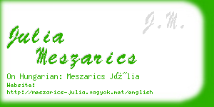 julia meszarics business card